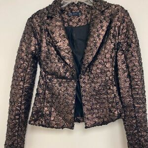 Zara metallic chocolate, blazer jacket
